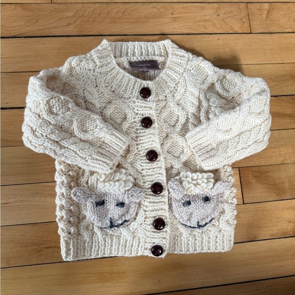 Shepley Baby Aran Wool Cardigan